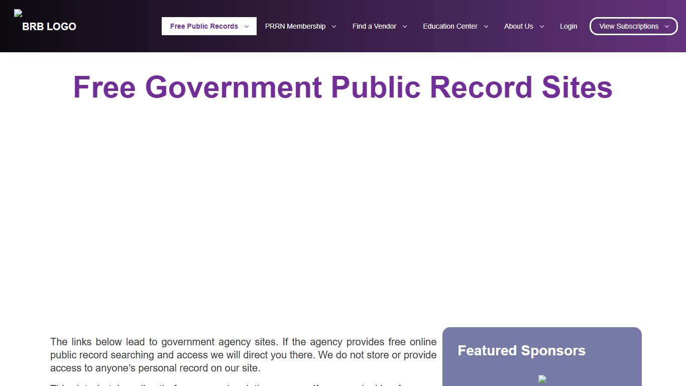 Public Record Sites BRB
