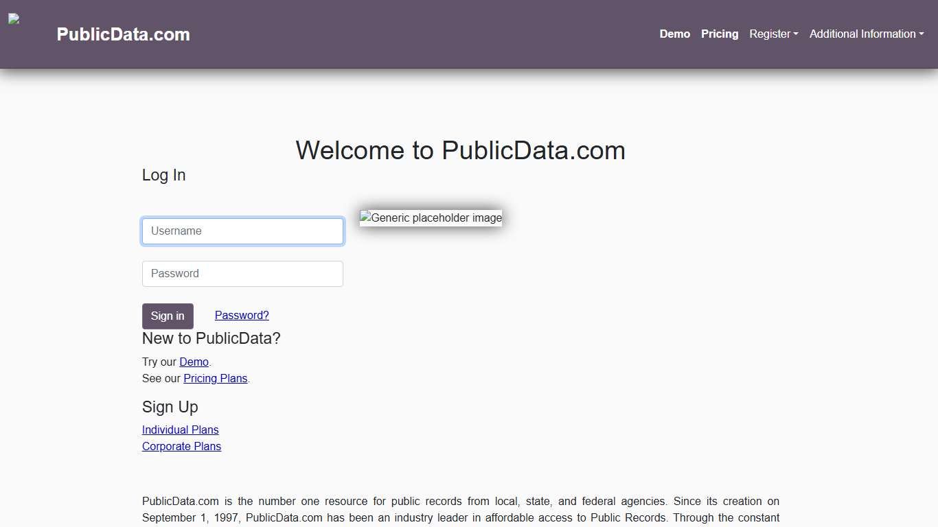 PublicData.com Home Public Records